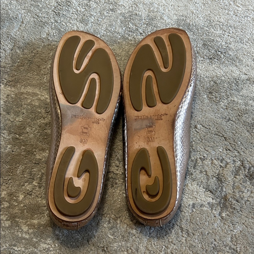 Gentle Souls Gretchen Ballet Flats Womens 8 Rose Gold slingbacks leather - Picture 7 of 7